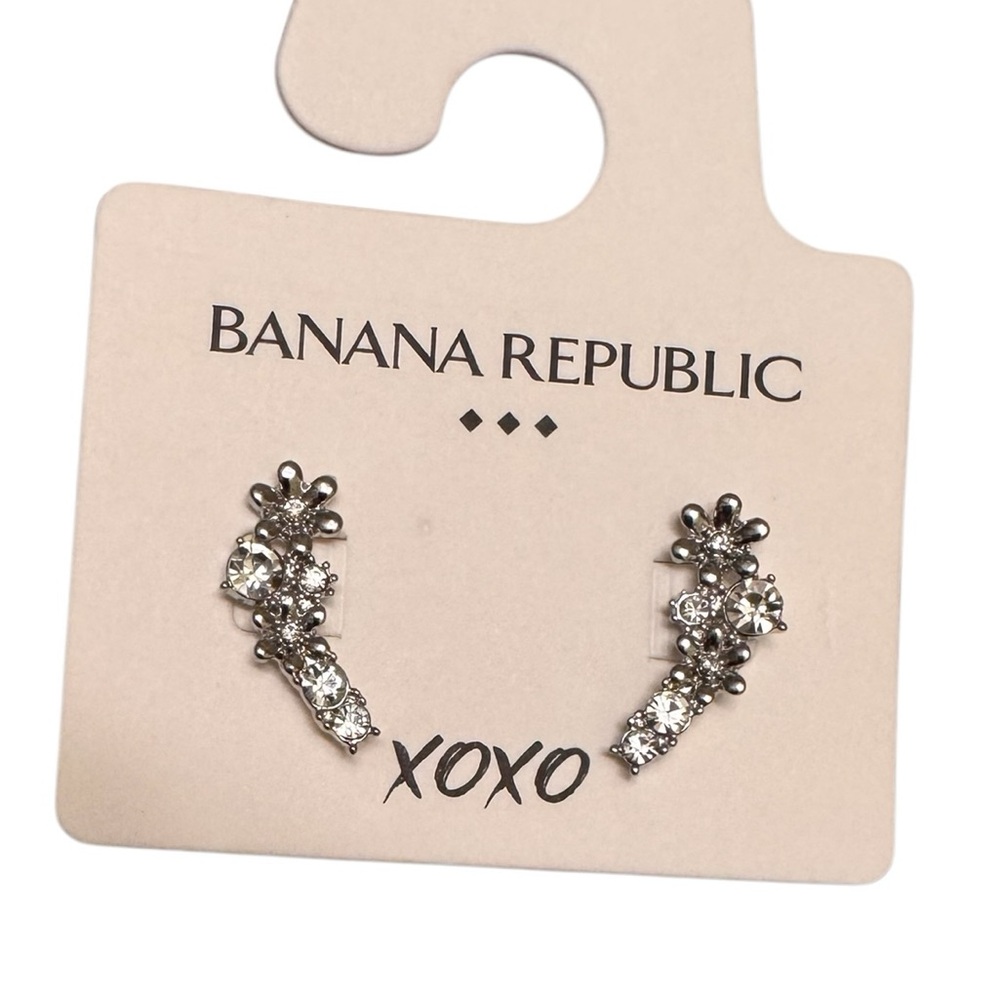 Banana Republic Silver Rhinestone Earrings